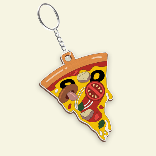 Pizza Slice Ping Keychain