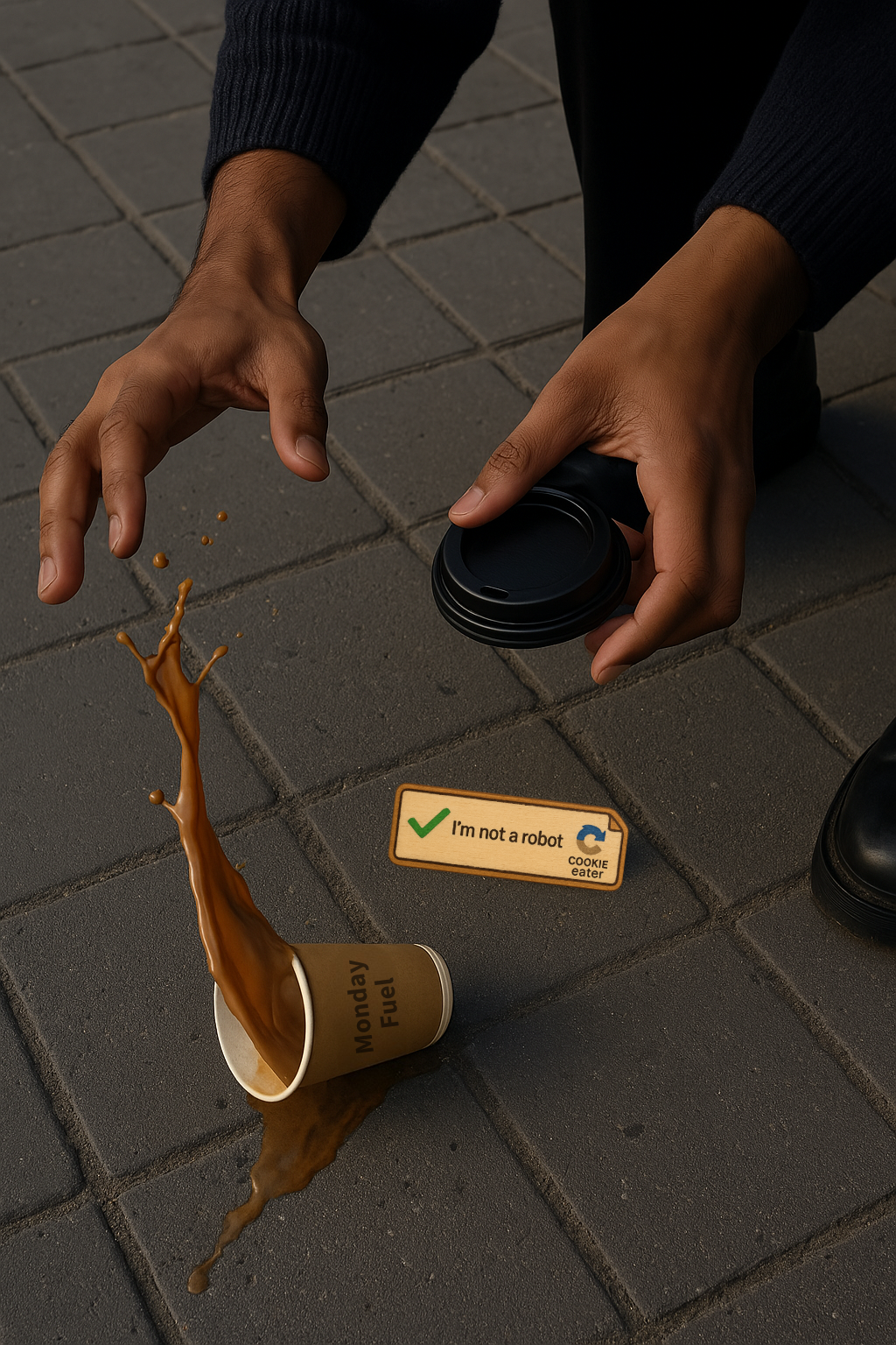 ✅ I’m Not a Robot Wooden Pin