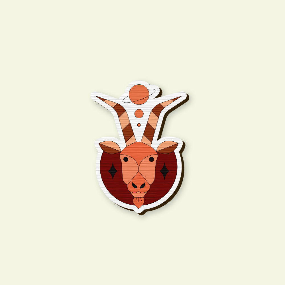 Capricorn Zodiac Pin