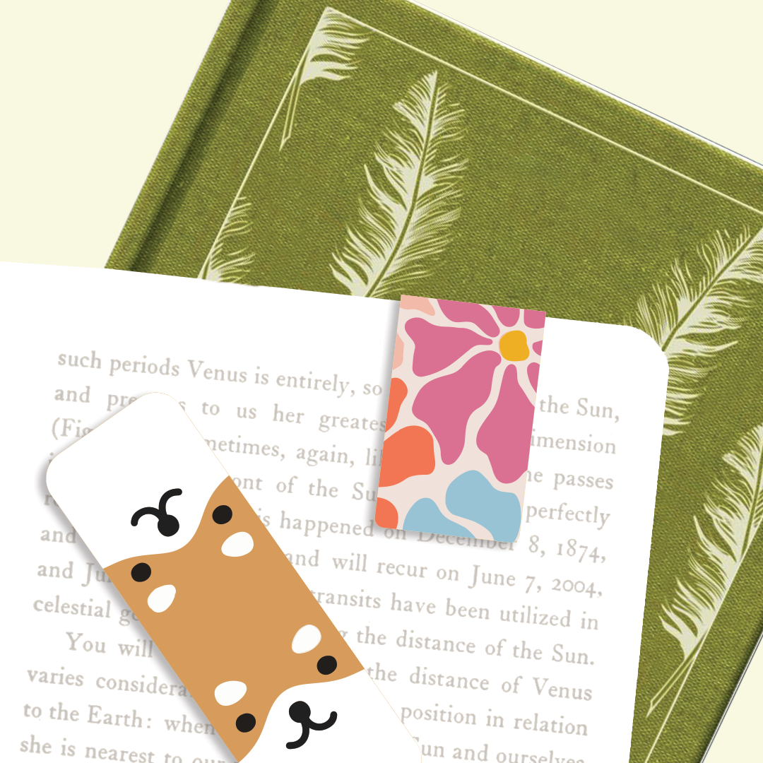 Foxy Flower Magnetic Bookmarks