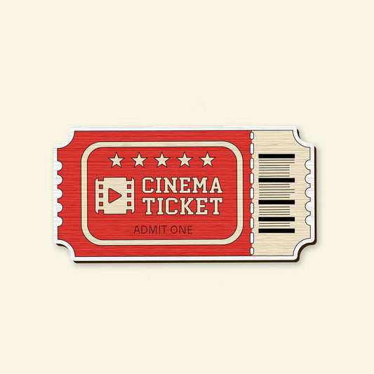 Cinema Ticket Pin