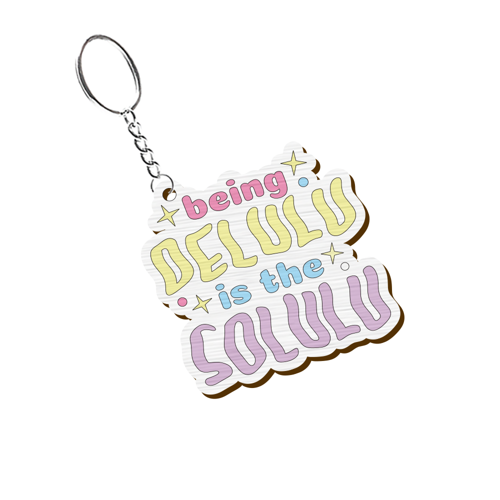 Delulu Solulu Ping Keychain