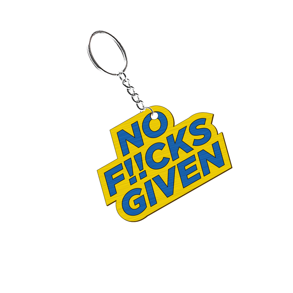 No Fucks Given Ping Keychain