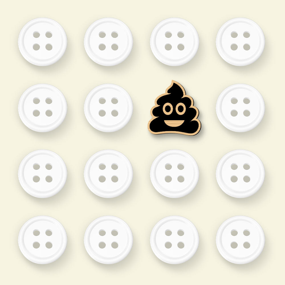 Poop Button Jacket – Say it with a Pin