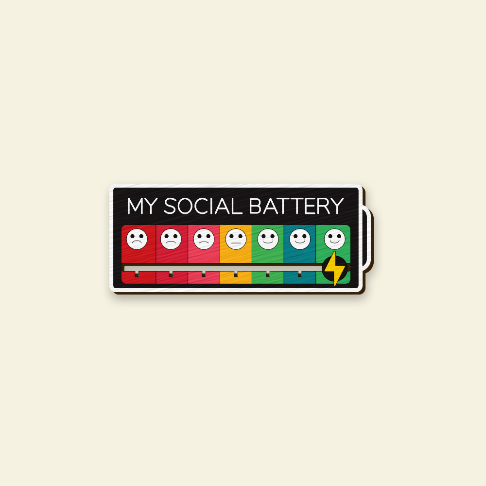 Social Battery Pin