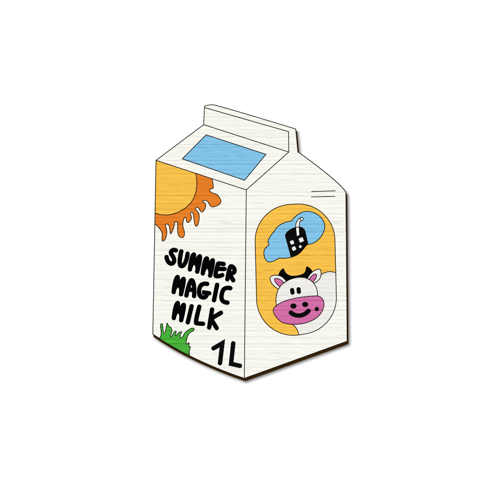 Cool Milk Carton Magnet