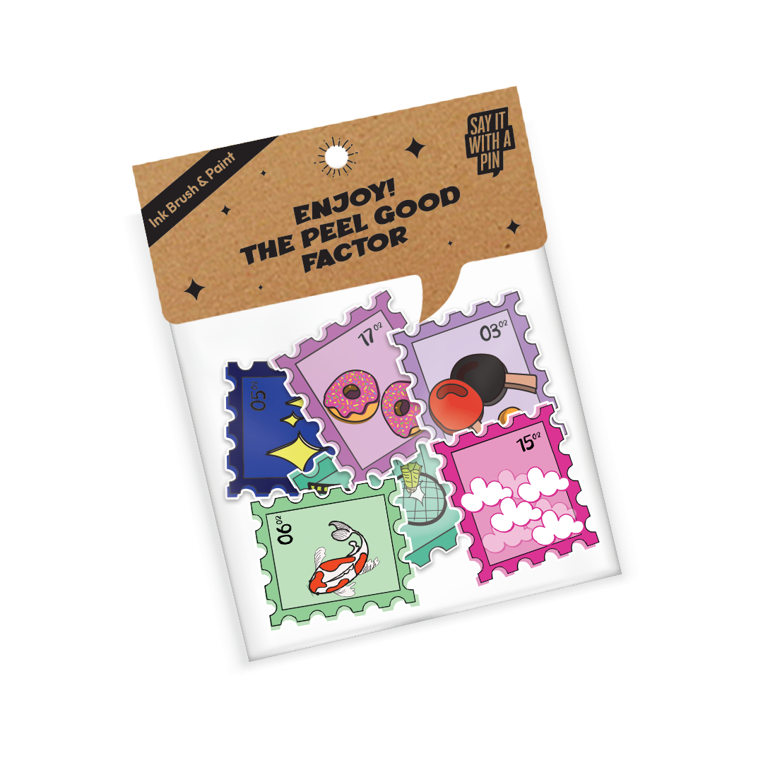 Stamp-a-doodle Sticker – Say it with a Pin