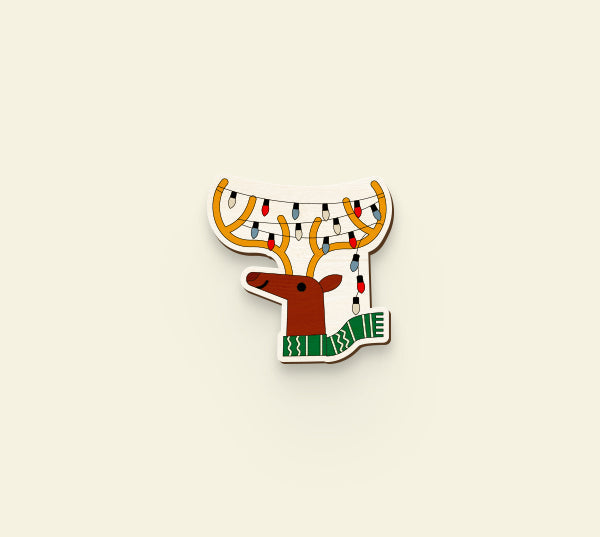 Festive Reindeer Pin