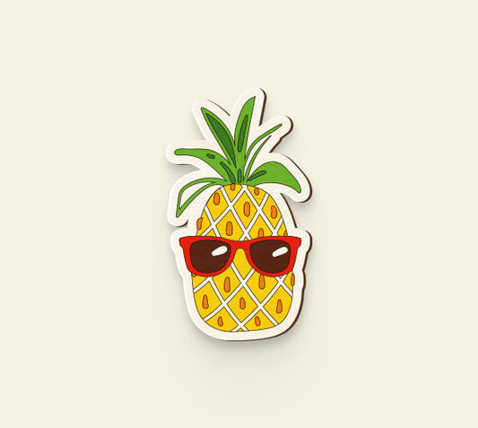 Pineapple With Glasses Magnet