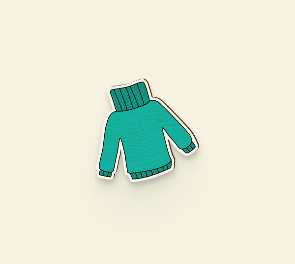 Green Sweater Pin